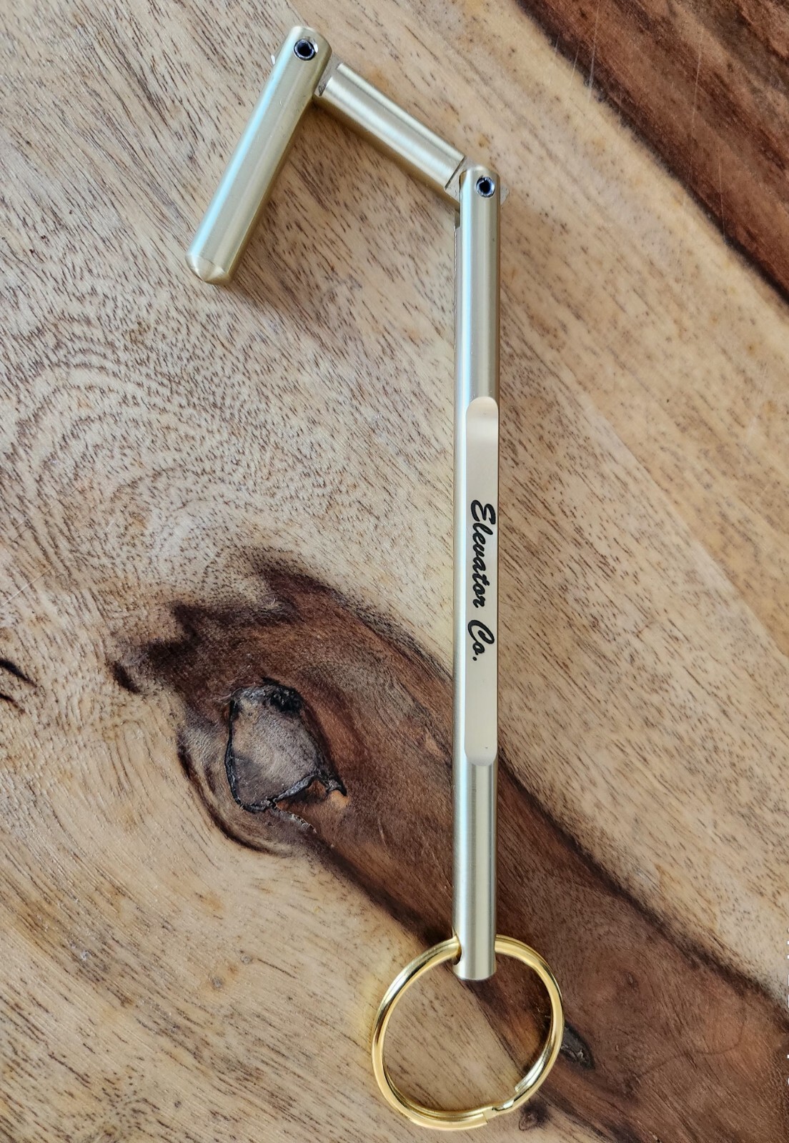 Elevator Door Key Solid Brass Customizable, Double Drop Leg Key