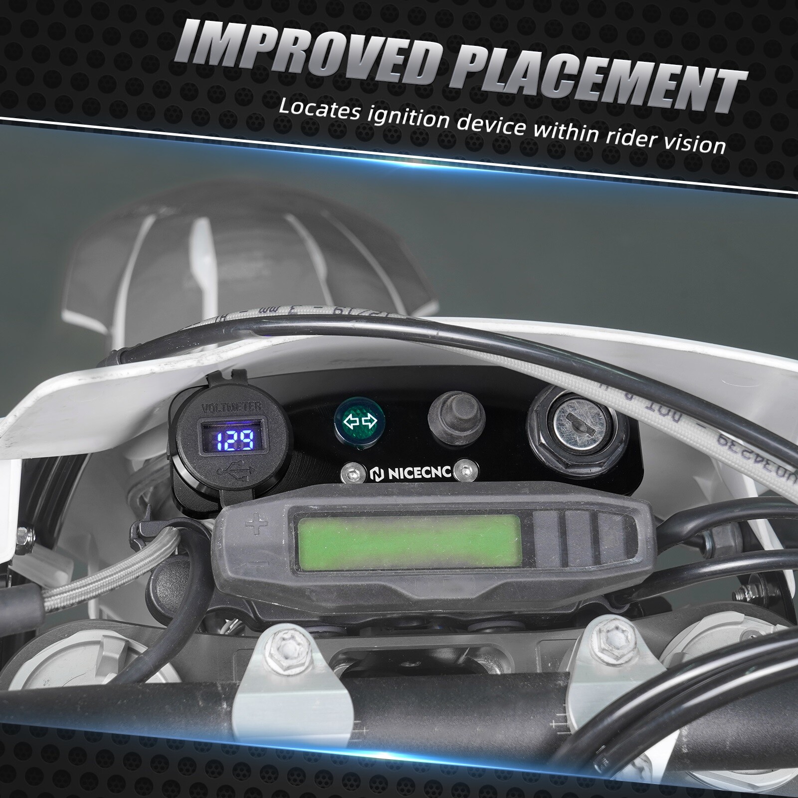 Ignition Device Relocation Dash Kit For KTM 250 300 350 450 500 EXC F XCW 17-23