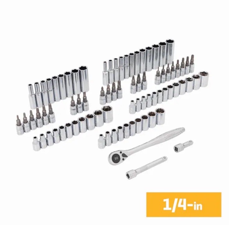 Kobalt 297-Piece Standard & Metric Polished Chrome Mechanics Tool Set with CASE