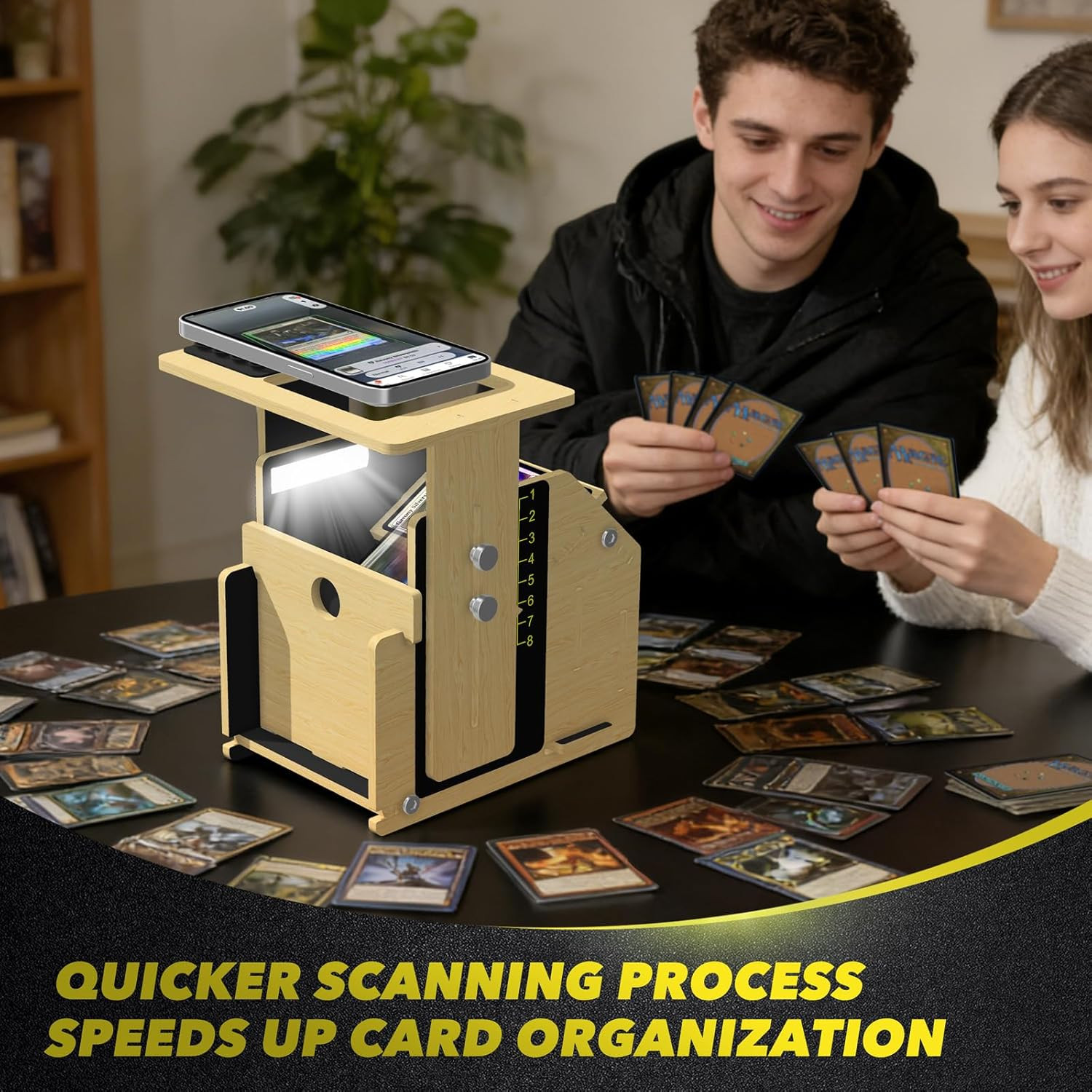 Card Scanner Stand for Trading Cards – MTG & TCG Card Scanner Stand with Light,