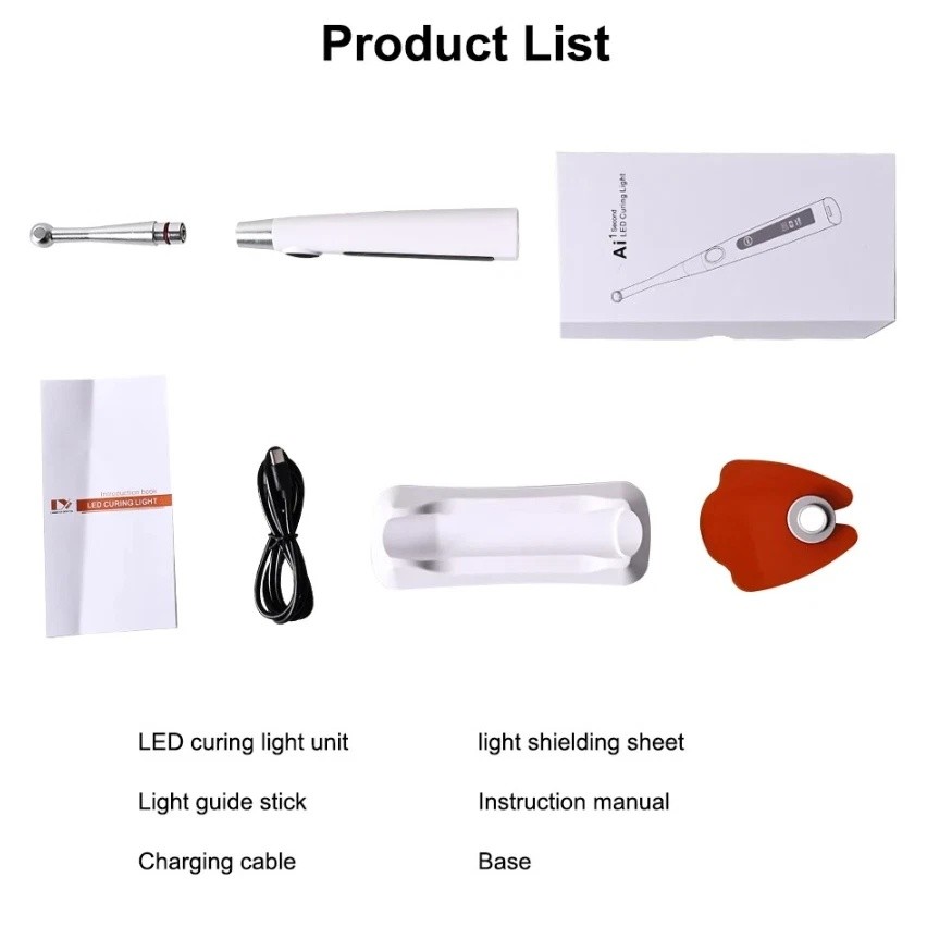 Wireless Cordless Dental High Power LED Curing Light Lamp 1 Sec Resin Cure US