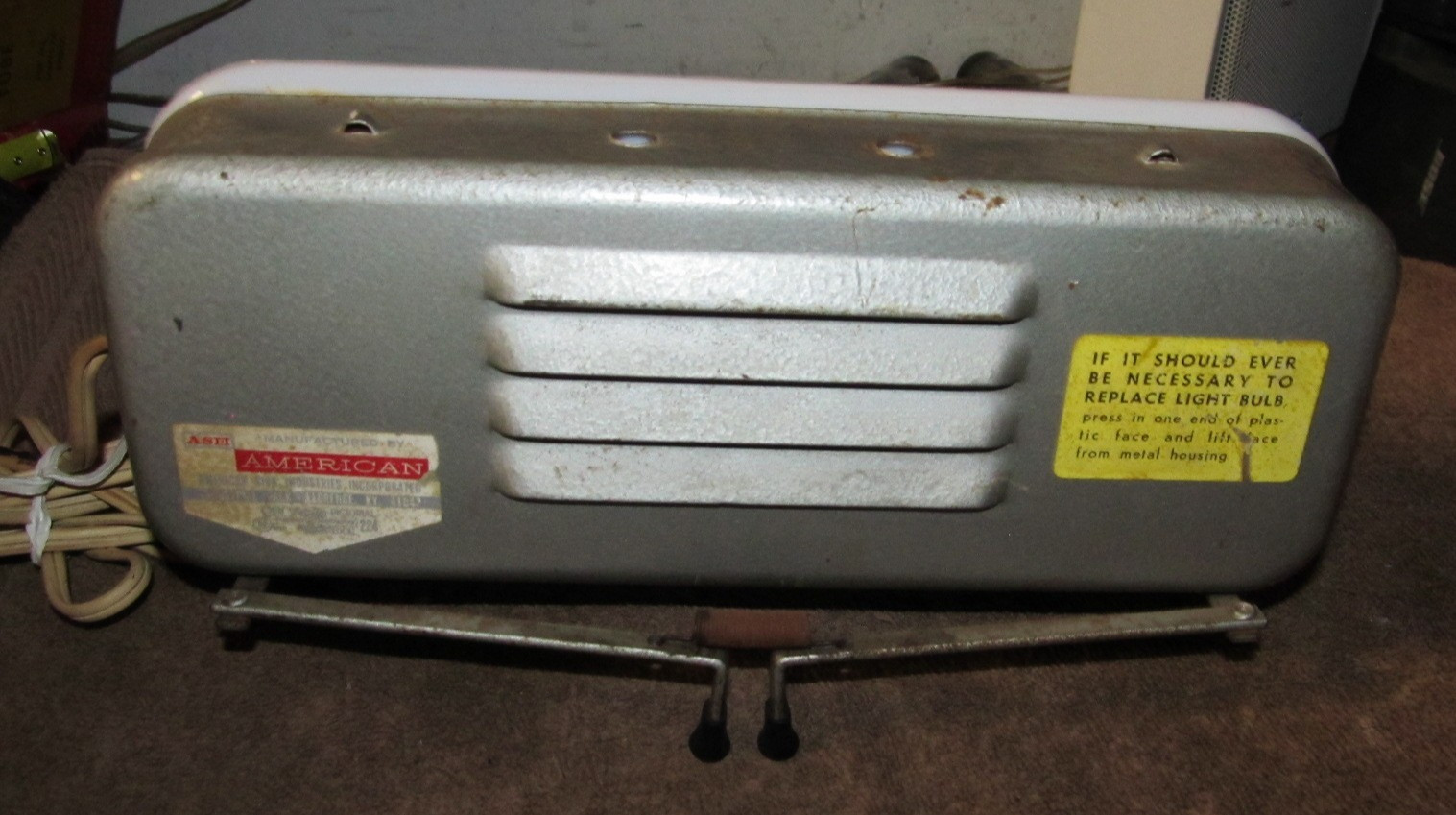 Vintage American Sign Lighted Cash Register Advertising Sign, Blank, Works