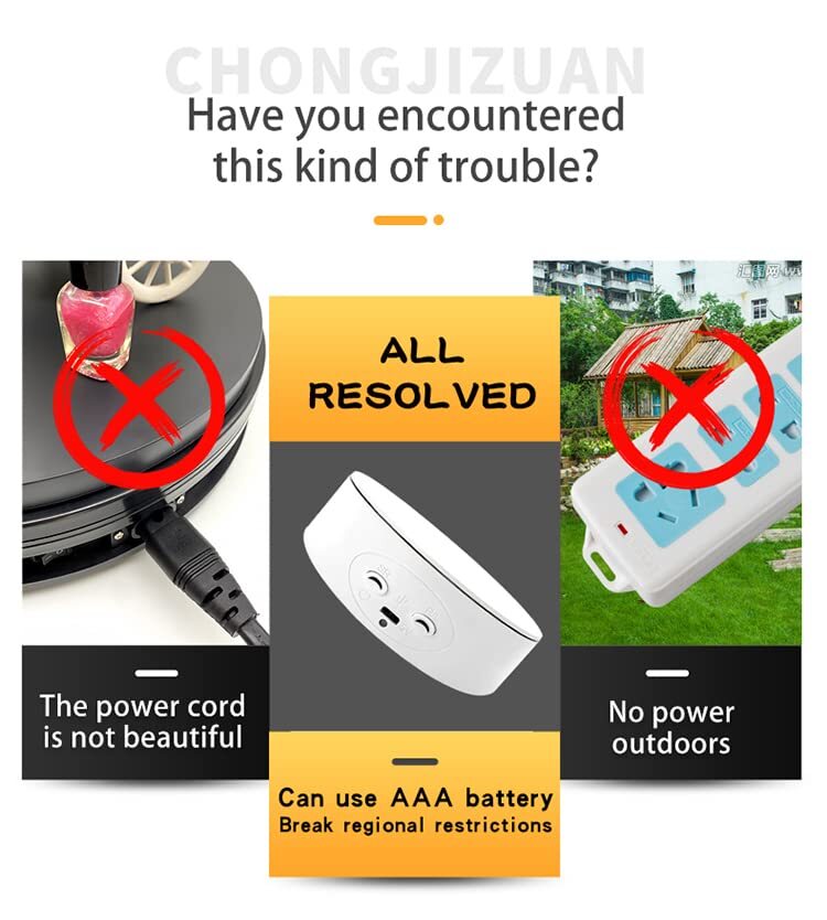 Electric Motorized Rotating Display Stand for Photography Product Display