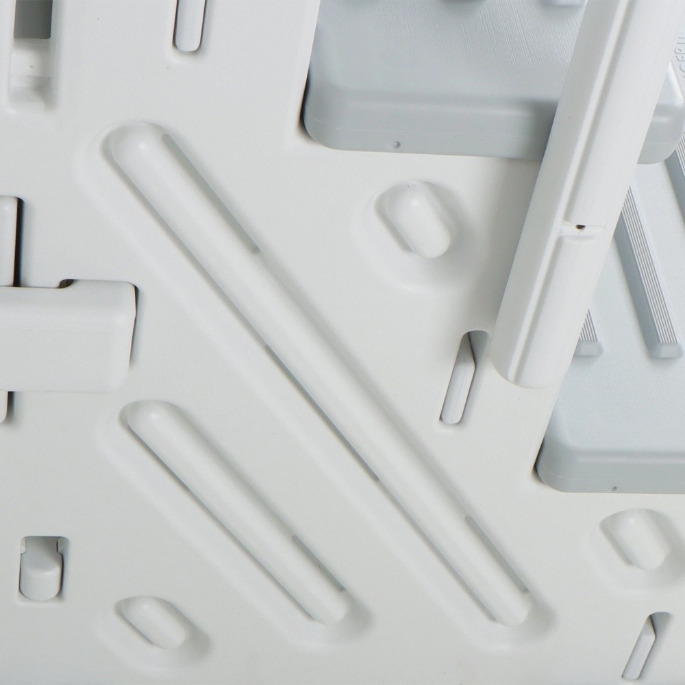 White Swimming Pool Ladder Heavy-Duty 4 Step Above Ground w/ Handrails Plastic