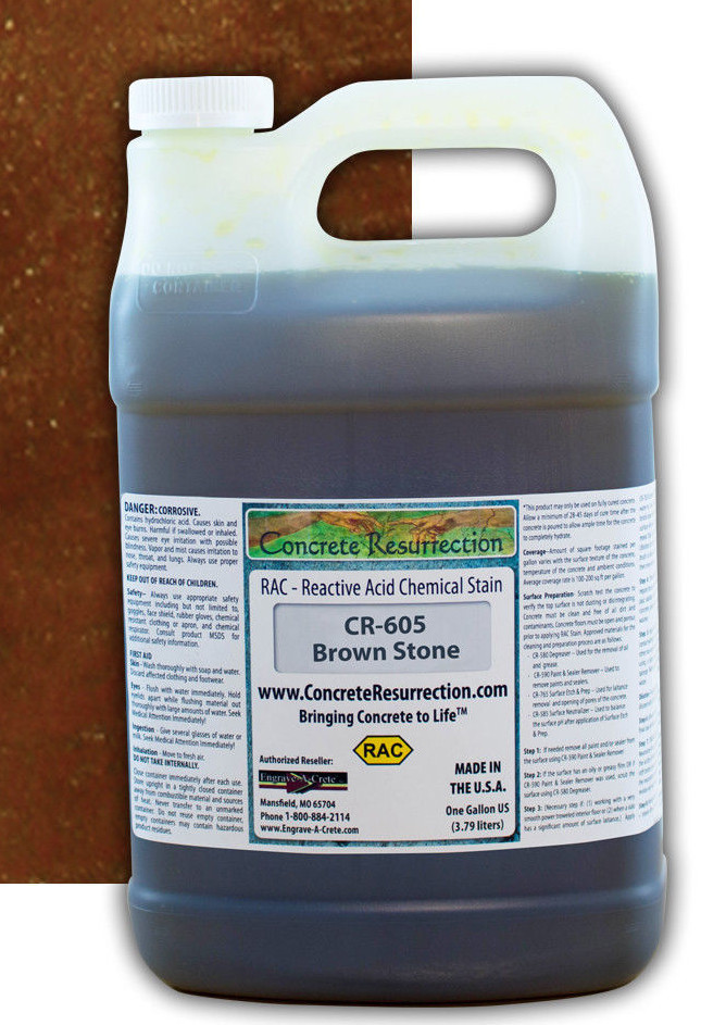 Professional Grade Concrete Acid Stain  - 1 Gallon **12 Colors Available***