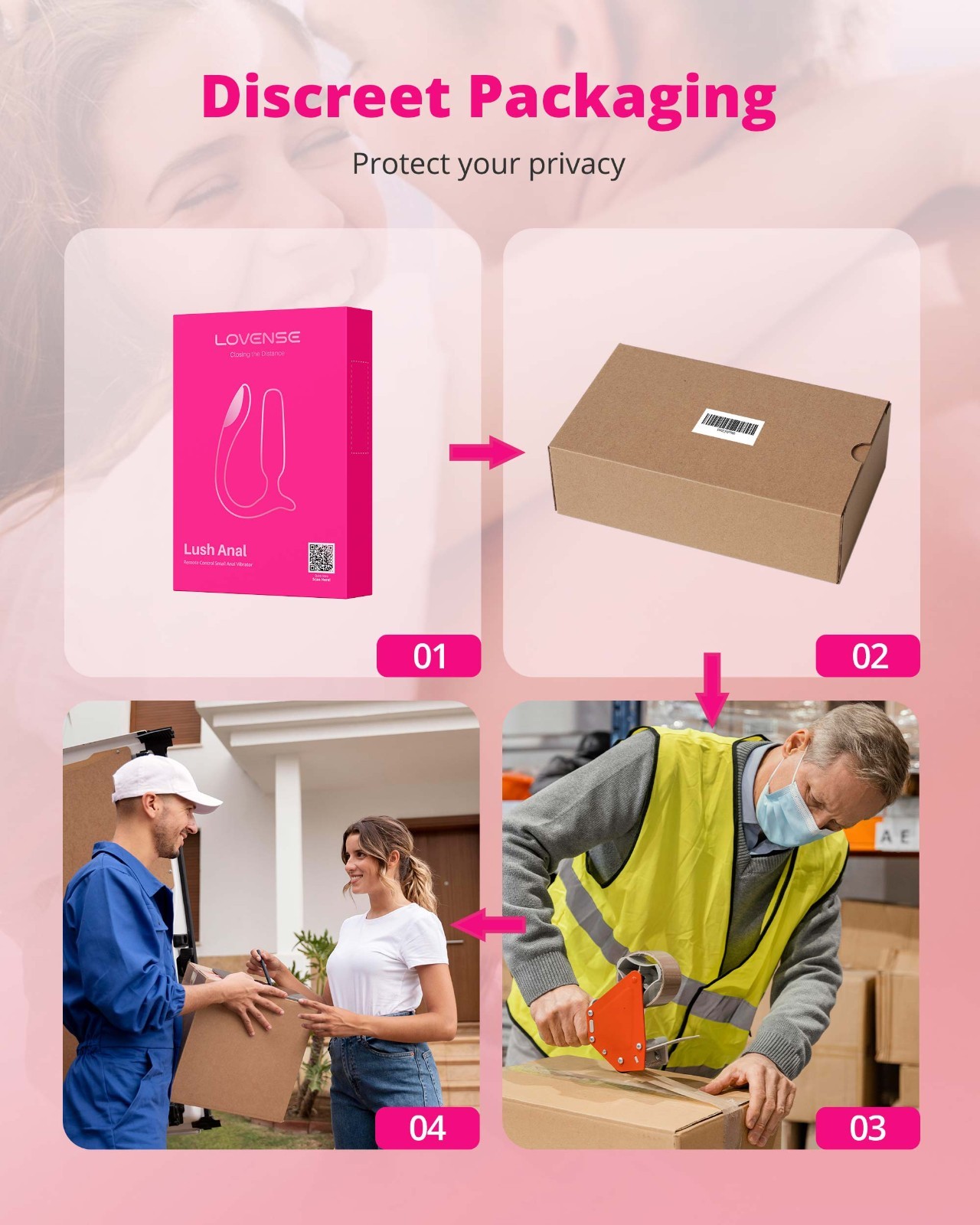 LOVENSE Lush Anal Vibrating Butt Plug Sex Toys, App Controlled Vibrator, LED