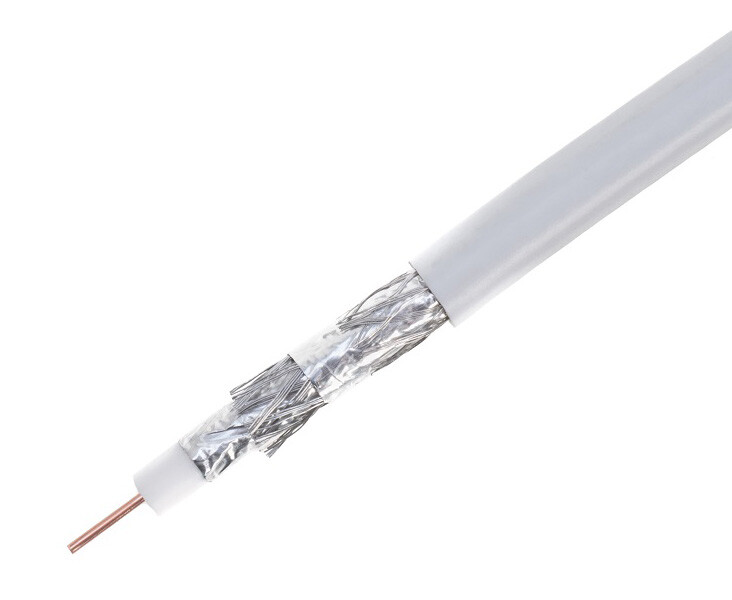 RG6 QUAD Shield Coax Cable White TV Antenna Satellite 3ft-100ft Multi-Pack Lot