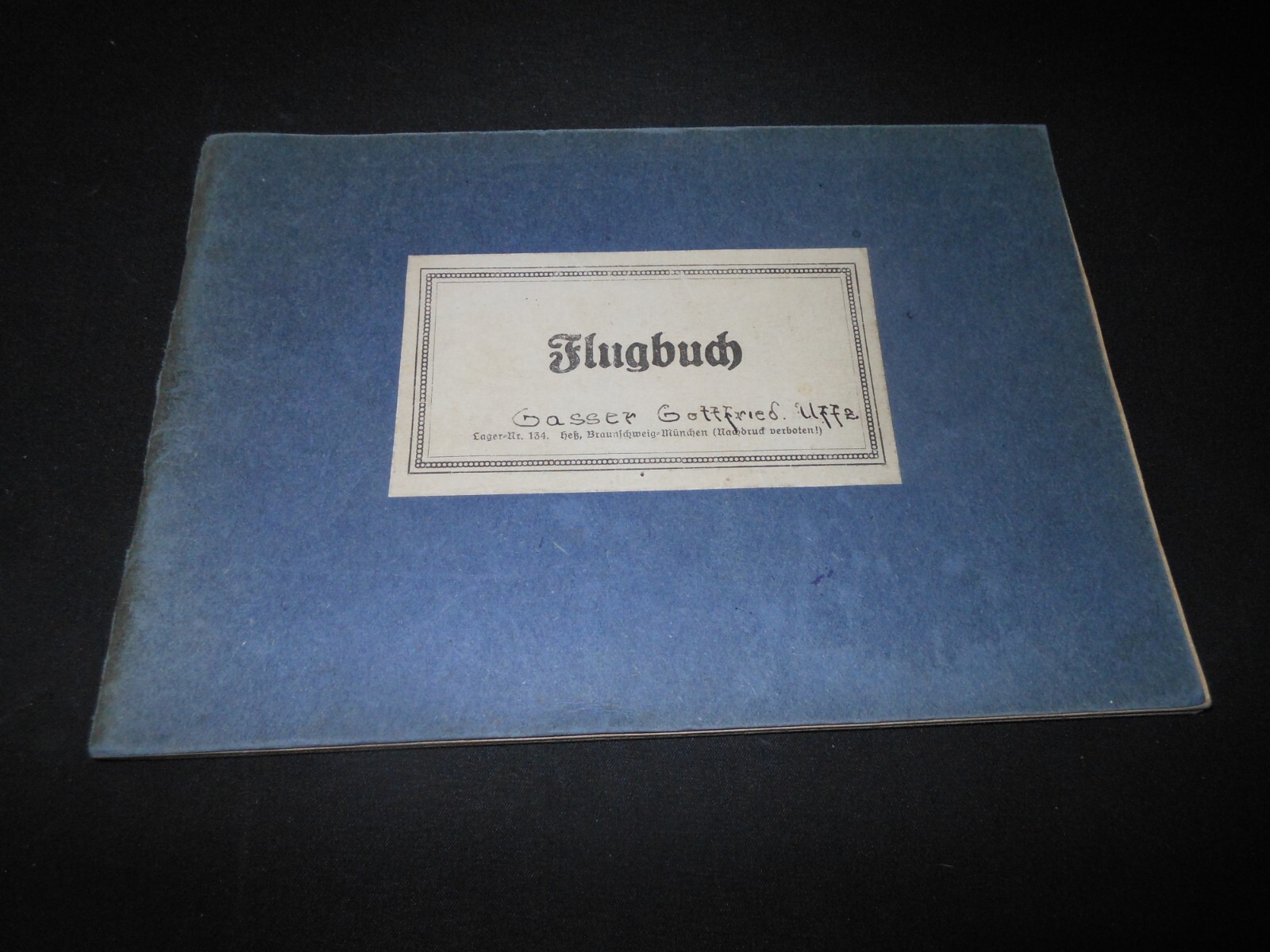 WW II German LW Flugbuch - FLIGHT LOG BOOK - Ju52 He111 Do17 Do23 Ju86 - NICE!
