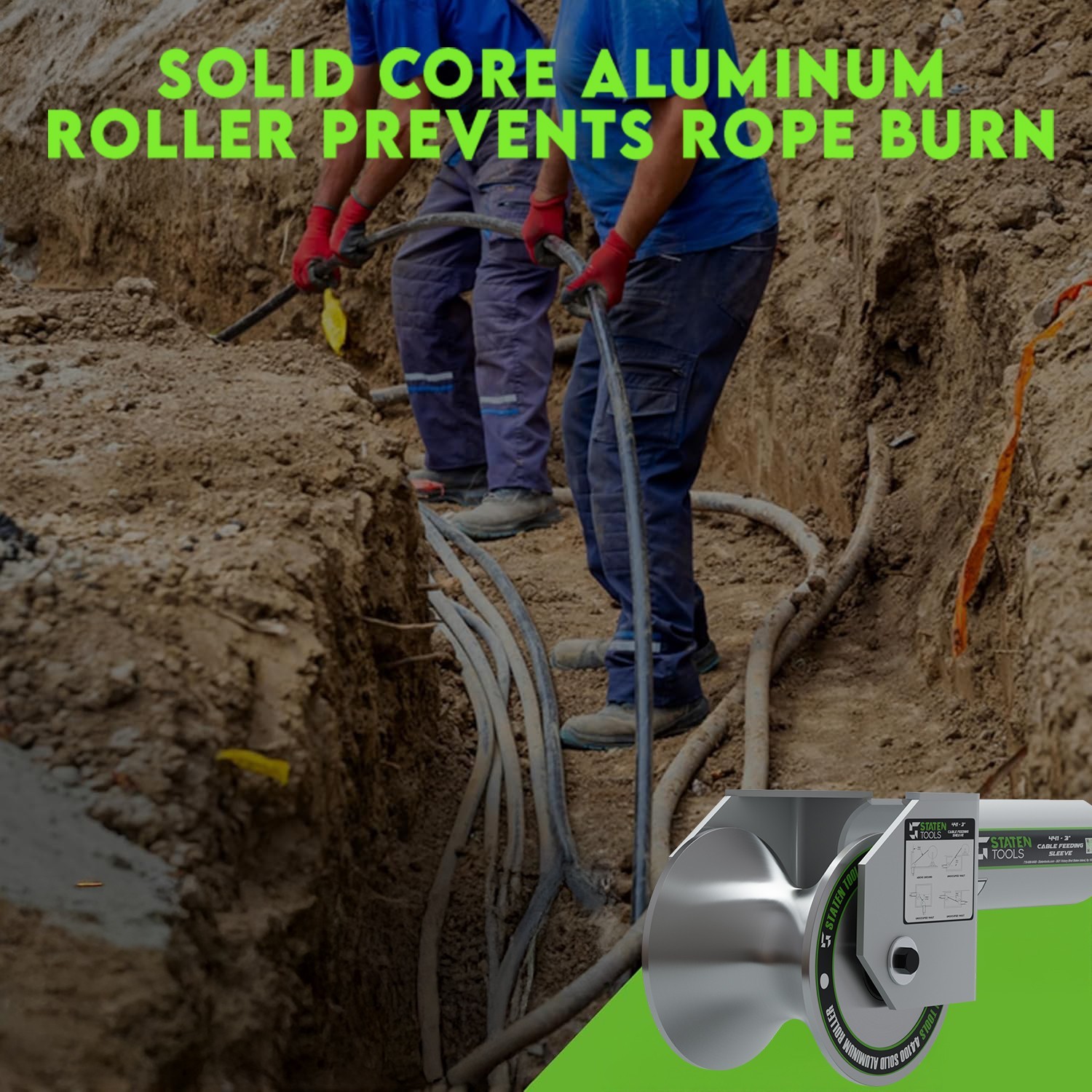 Staten Tools 441-3" Feeding Sheave For Greenlee Pullers 640,6801,6001