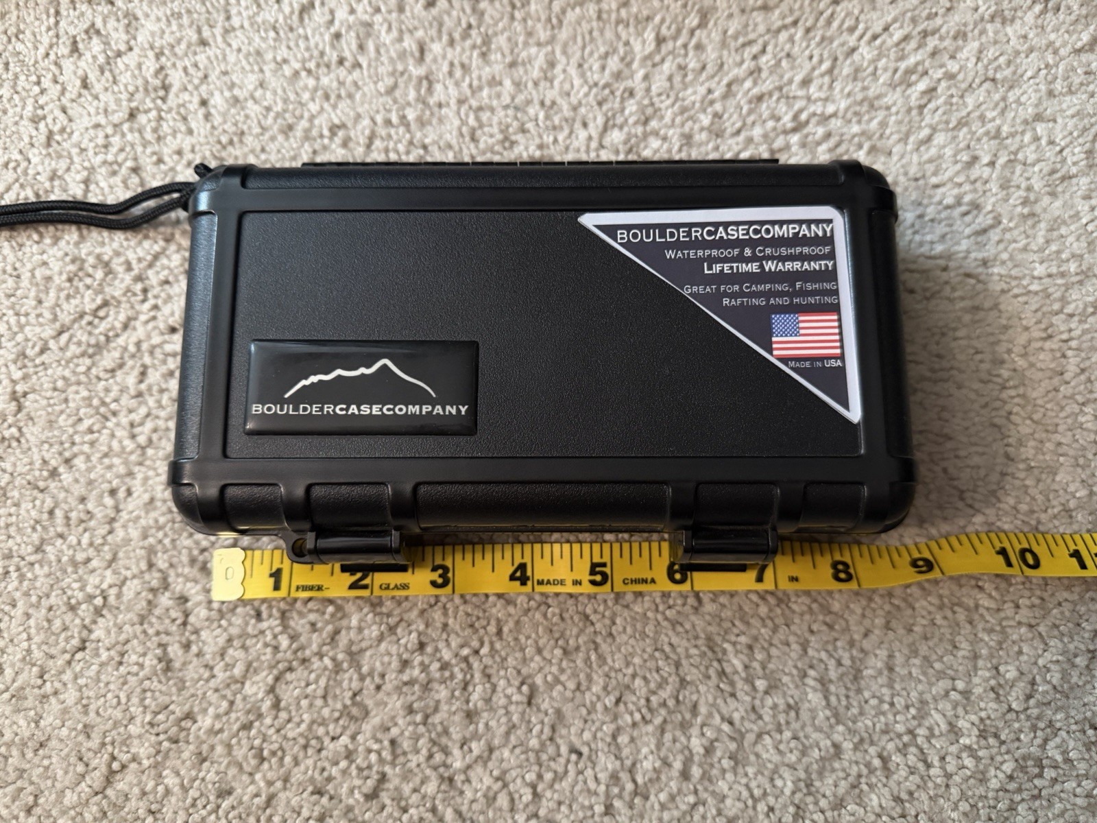 NWOB Black Bouldercase Company Waterproof Box 9 x 4 x 2 Inches