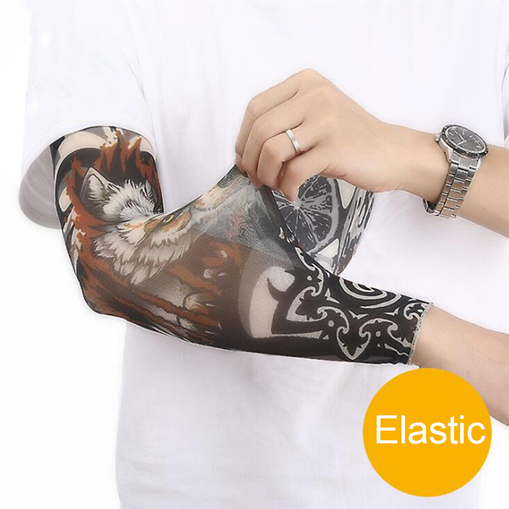 10PCS Tattoo Cooling Arm Sleeves Cover UV Sun Protection Outdoor Sport Men Women