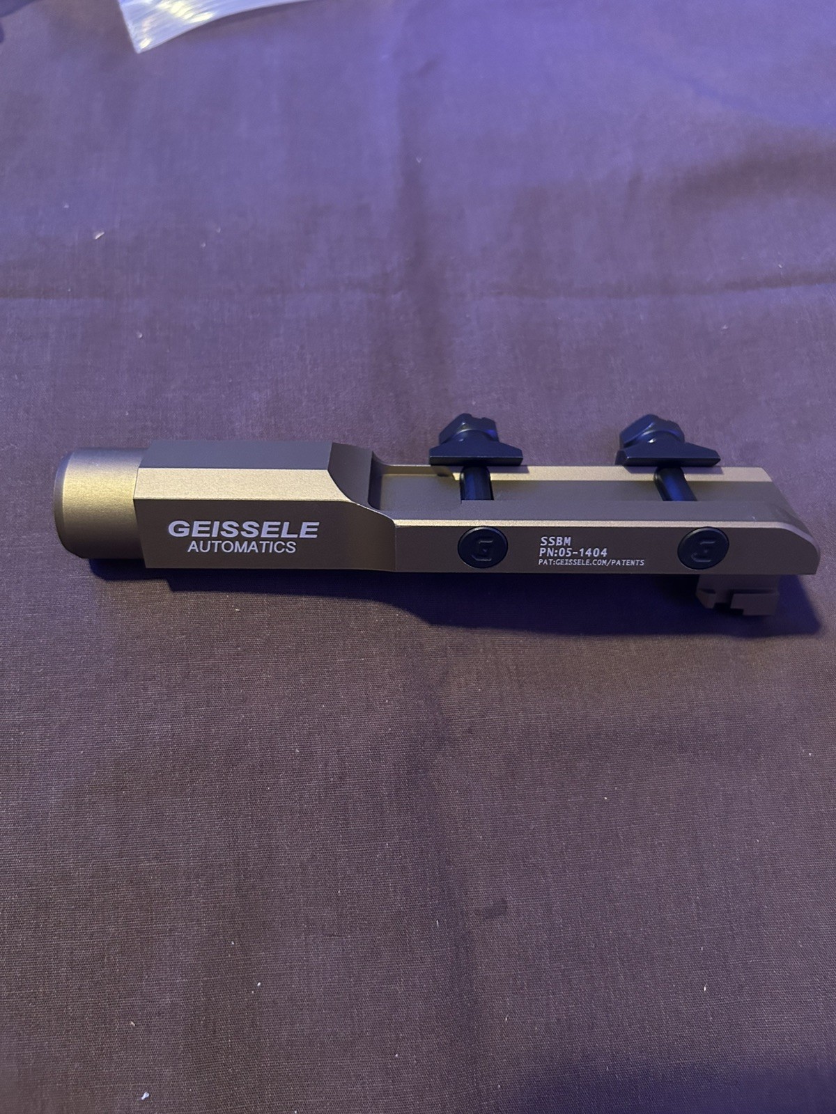 Geissele- Bayonet Lug Accessory 20MM Pic Mounting. Color Tan