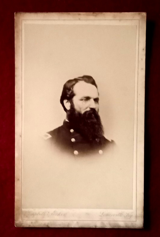 ORIGINAL ID'D CIVIL WAR CDV OF COLONEL JOHN CARTER MOON 85TH OHIO 118 US CT
