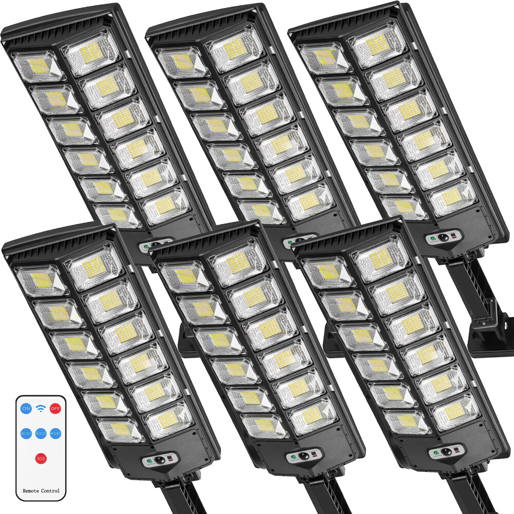 Commercial 1000000LM LED Outdoor Dusk to Dawn Solar Street Light Road Area Lamp