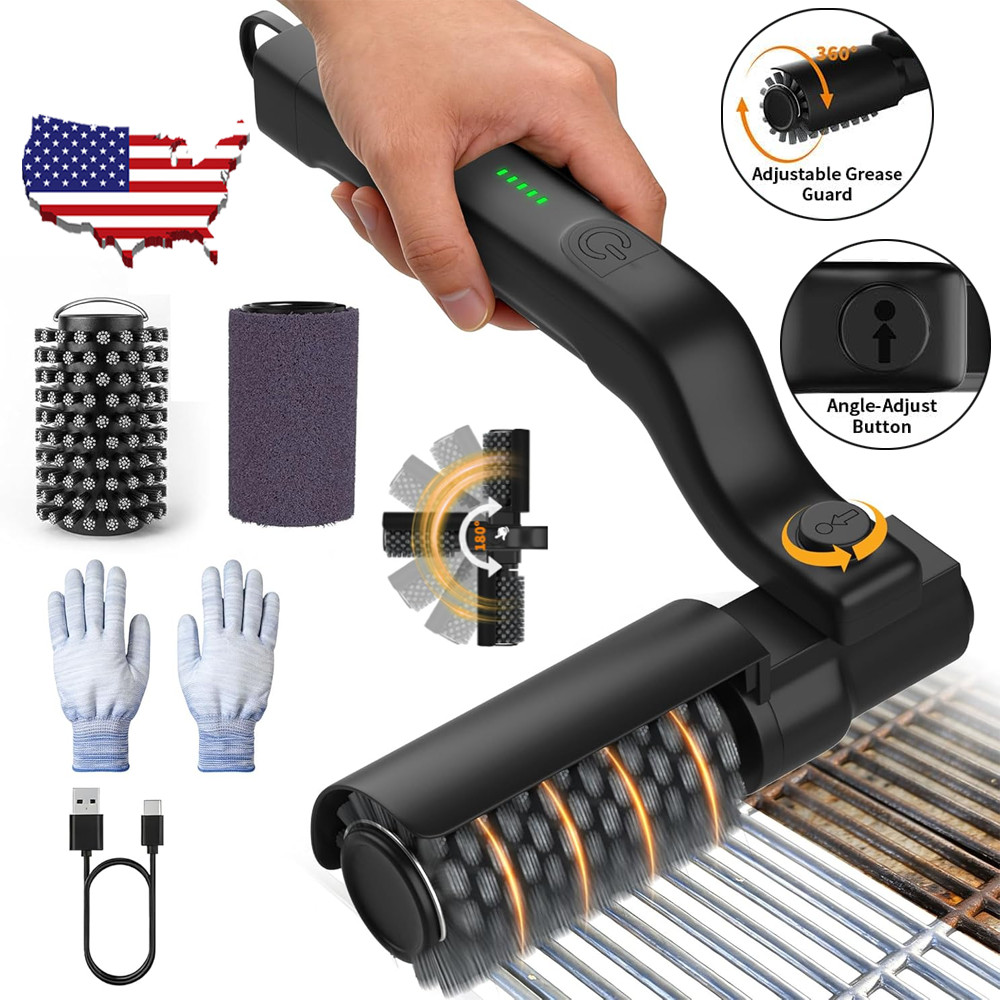Electric BBQ Grill Brush - 2600mAh Rechargeable Cleaning Brush Wireless Cleaner.