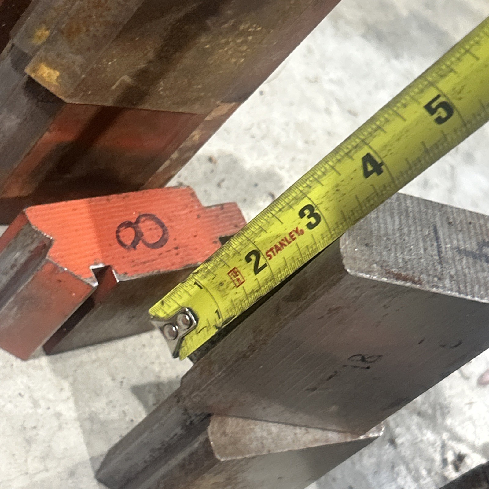 52 PCS. offset brake press dies, step dies, sheet metal forming. METRIC OFFSETS