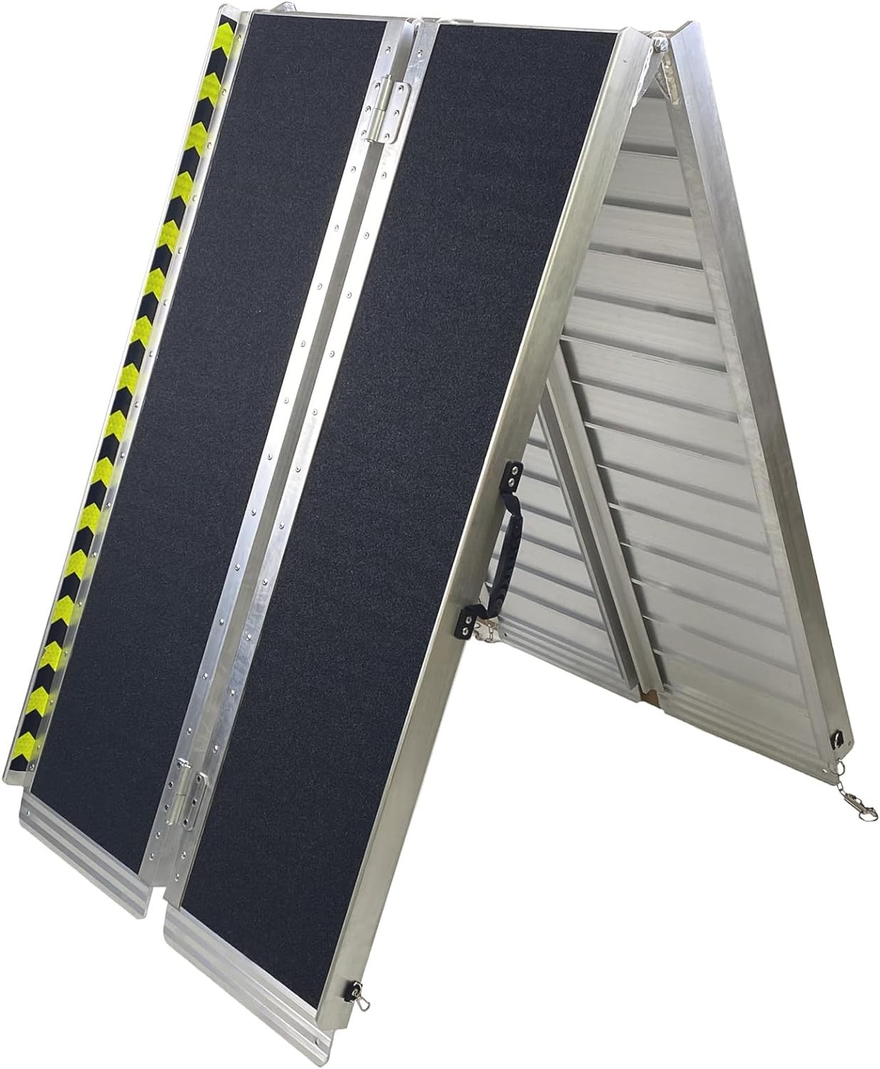 8FT Used Home Wheelchair Ramp Non-Skid Folding Aluminum Ramps Steps