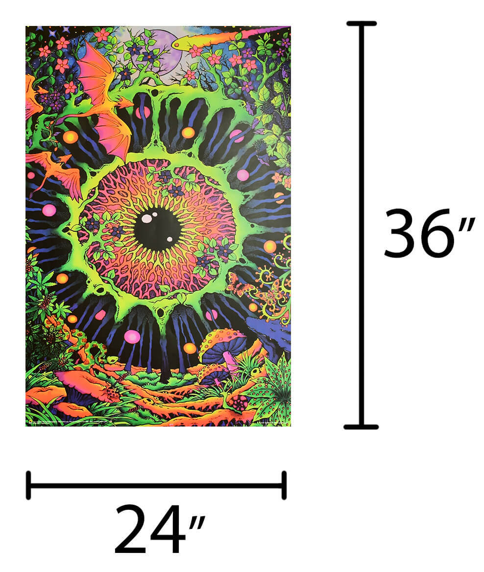 Cosmic Eye by Space Tribe Non-Flocked Blacklight Poster 24" x 36"