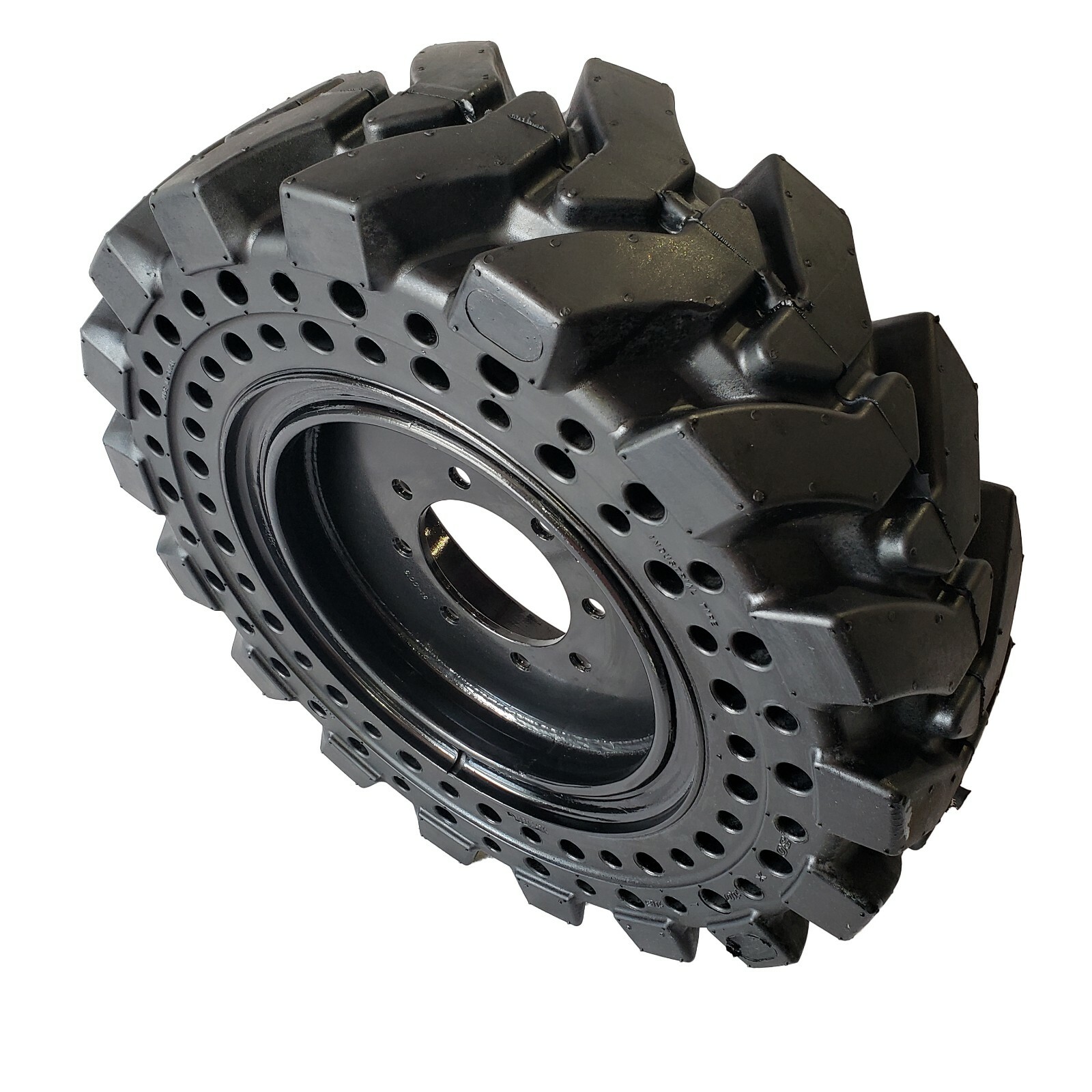 10x16.5 Tire Solid Skid Steer Tires (4 Tires & Wheels) CASE 30x10-16.5