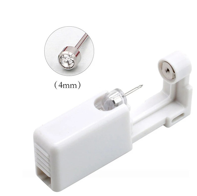 1pc Disposable Ear Piercing Gun Kit 4mm Stud Sterile Piercer Tool Set - NEW