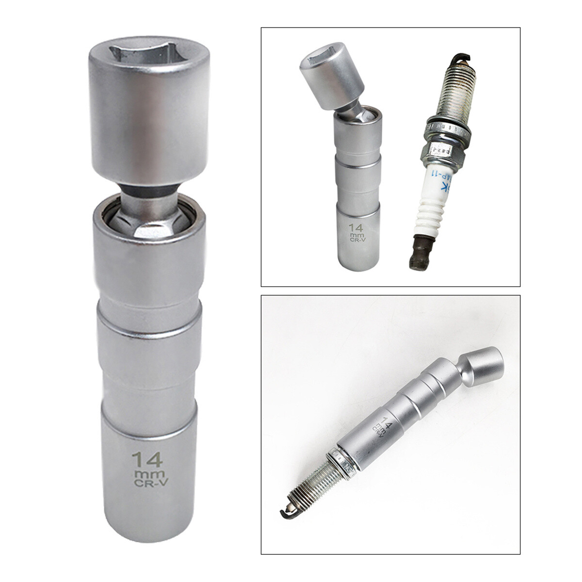 14mm/16mm Metric 12PT Thin Wall Spark Plug Socket Removal Tool 3/8 IN Dr For BMW