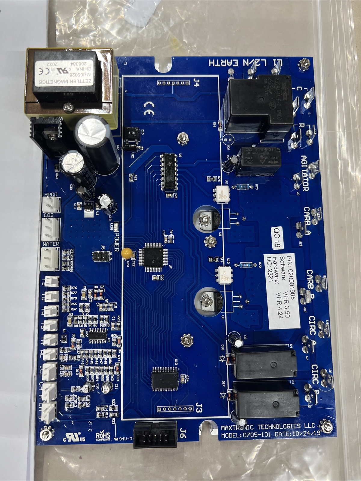 Maxtronic Technologies Manitowoc Ice 020001985 Erc Control Board 0705-101