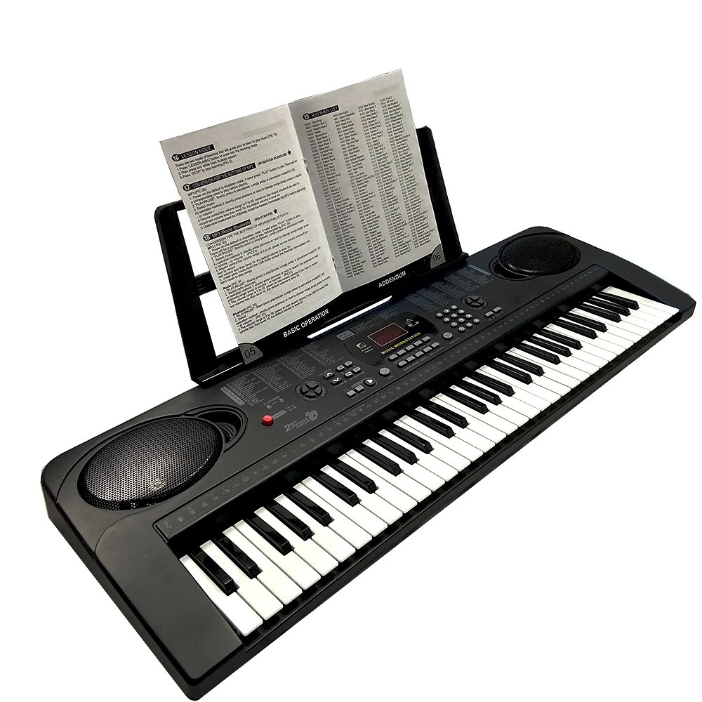 61 Key Electric Digital Piano Keyboard 200 Tones w/ Microphone Gift for Beginner