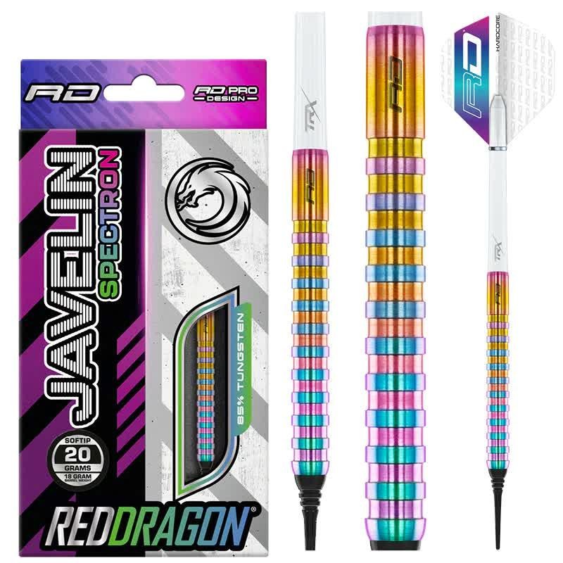 RED DRAGON JAVELIN SPECTRON 20 GRAM 90% TUNGSTEN SOFT TIP DARTS 2517
