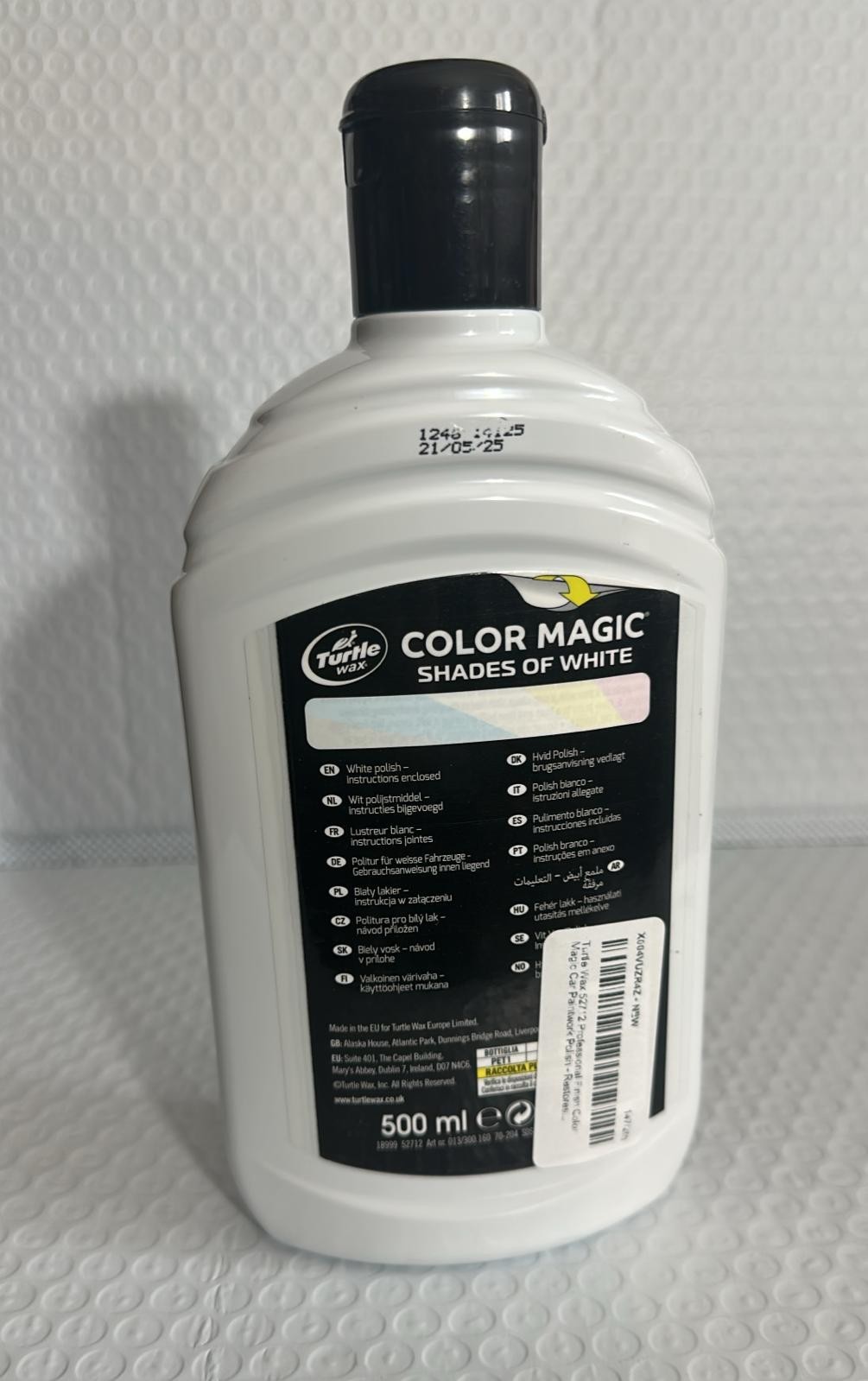 Professional White Car Polish 500ml Restore Shine Remove Scratches Long Lasting