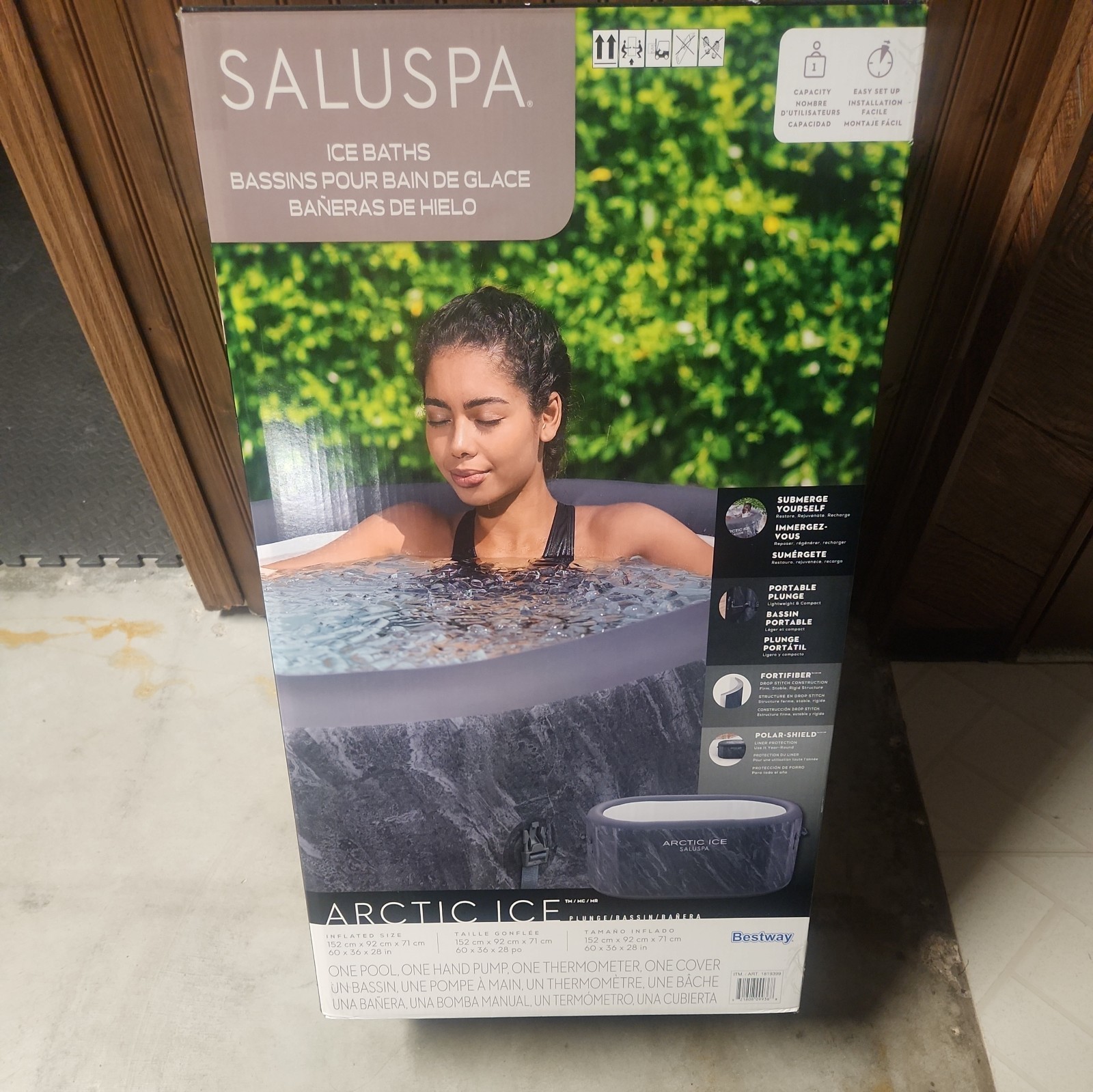 NEW SaluSpa Arctic Ice Saluspa Cold Plunge Ice Bath, 60in. x 36 in. x 28 in.
