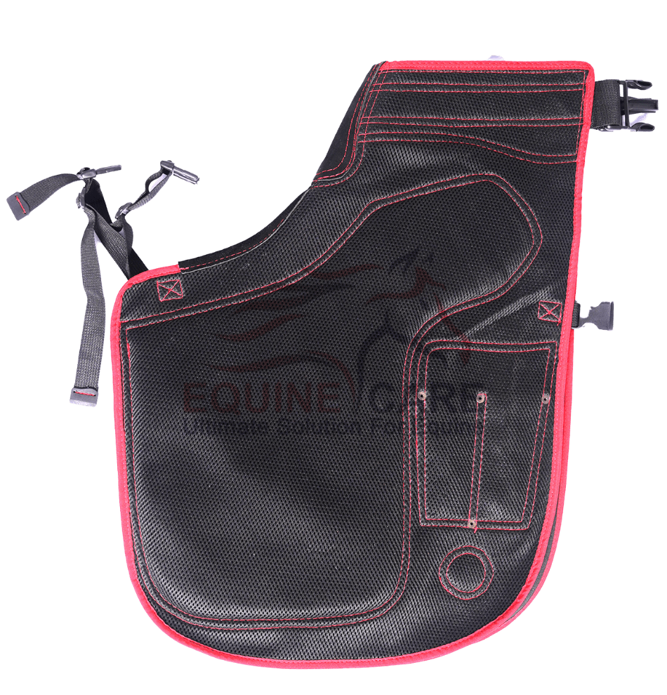 Farrier Apron Chaps with 4 Knife Pockets and 2 Nail Magnets with Back Support.