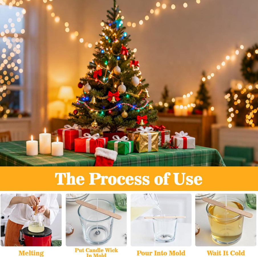 Wax for Candle-Making White Wax Beads, Wax Bulk for DIY Craft,Candle Making, USA