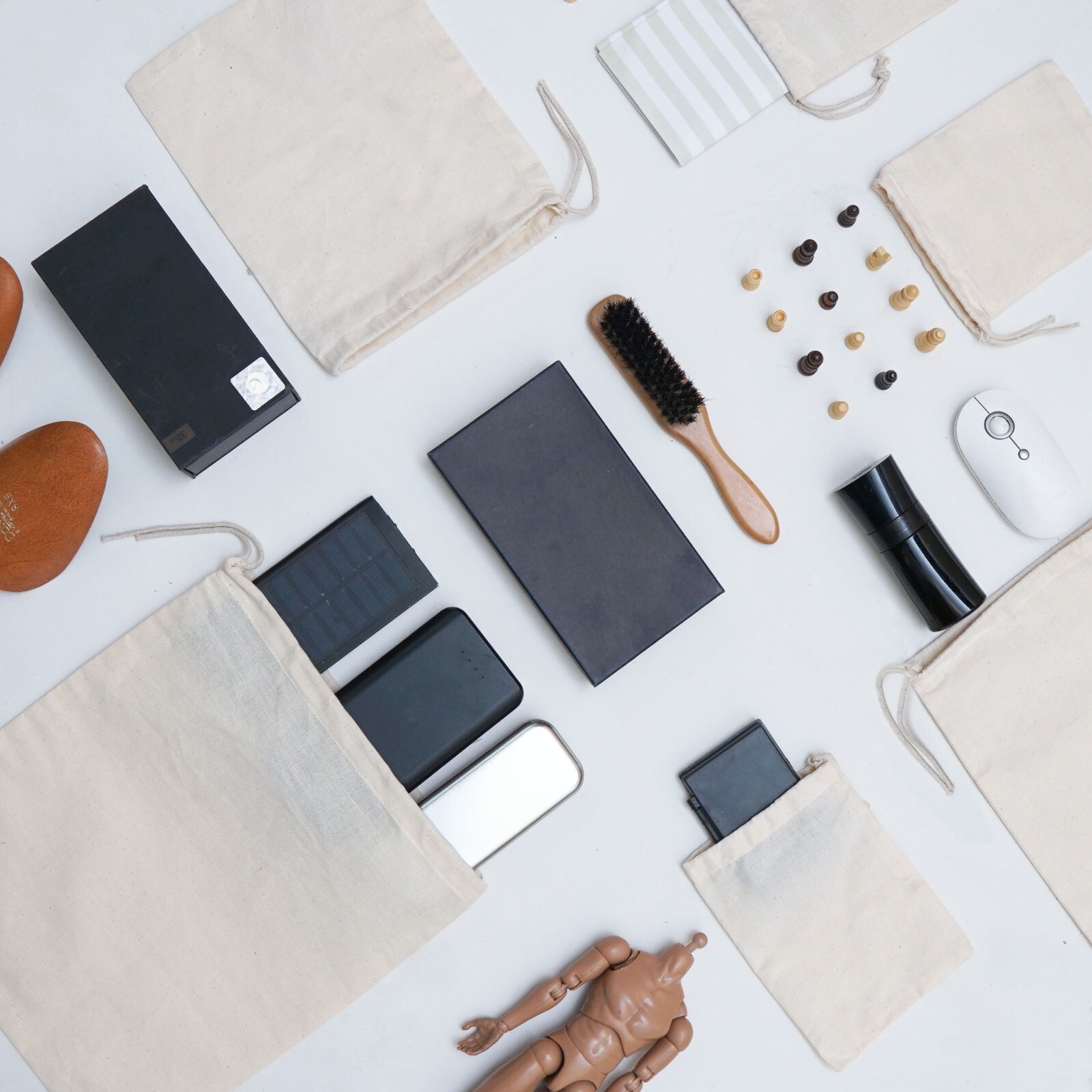 Biglotbags - Premium 100% Cotton Single Drawstring Muslin Storage Reusable Bags