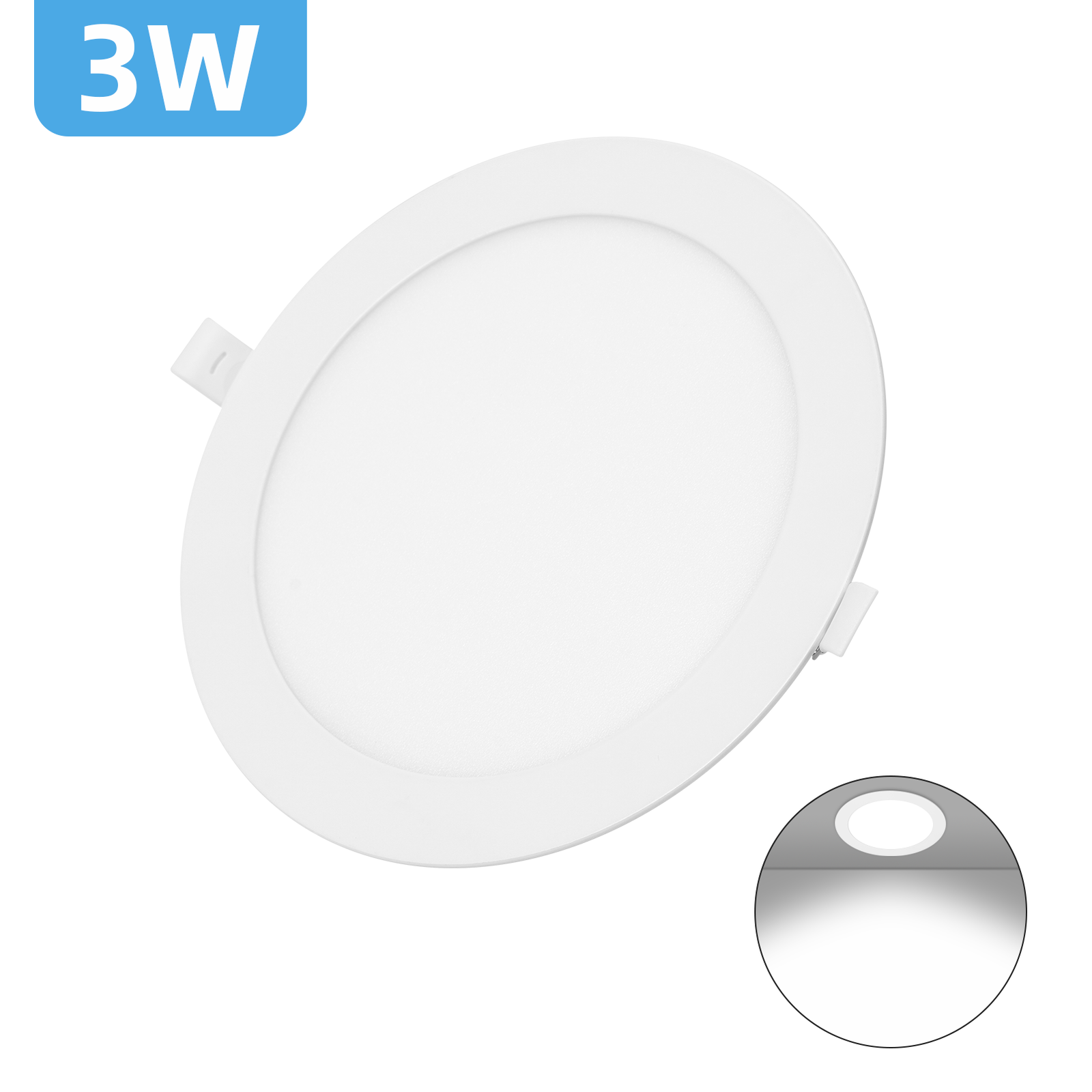 3Inch-11Inch LED Ceiling Lights Ultra-Thin Recessed Retrofits Kit 6000K Daylight