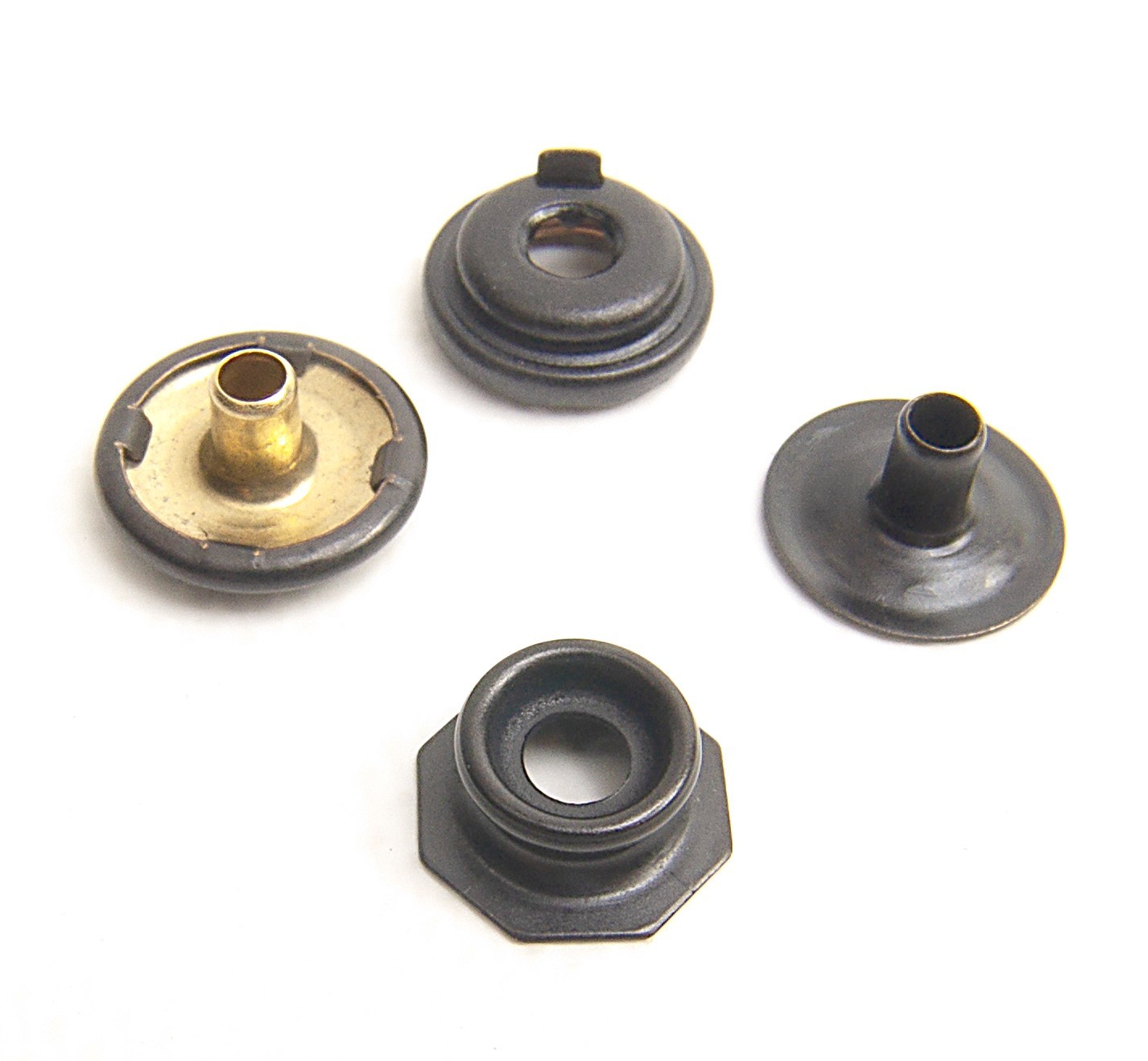 Pull The Dot Snap Fastener, Government Black Finish, 10 Piece Set