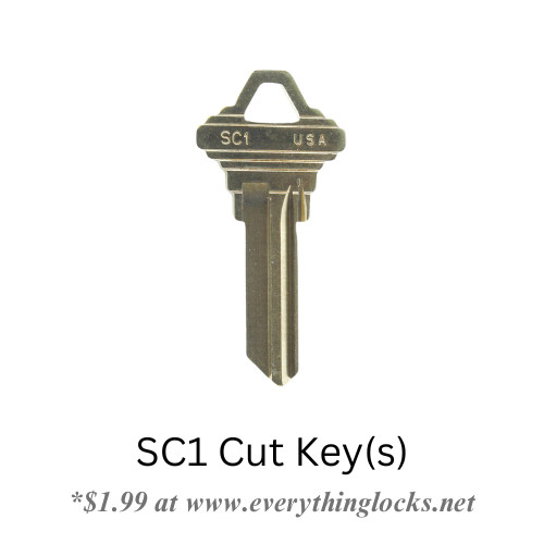 SCHLAGE (SC1) 5 Pin Code Cut Key You Send Us Your Bitting Code