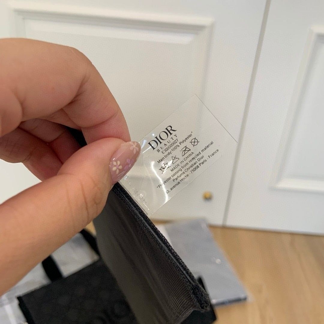 DIOR BEAUTY Exclusive Lace Mesh Tote Summer Beach Black Cannage Design new bag