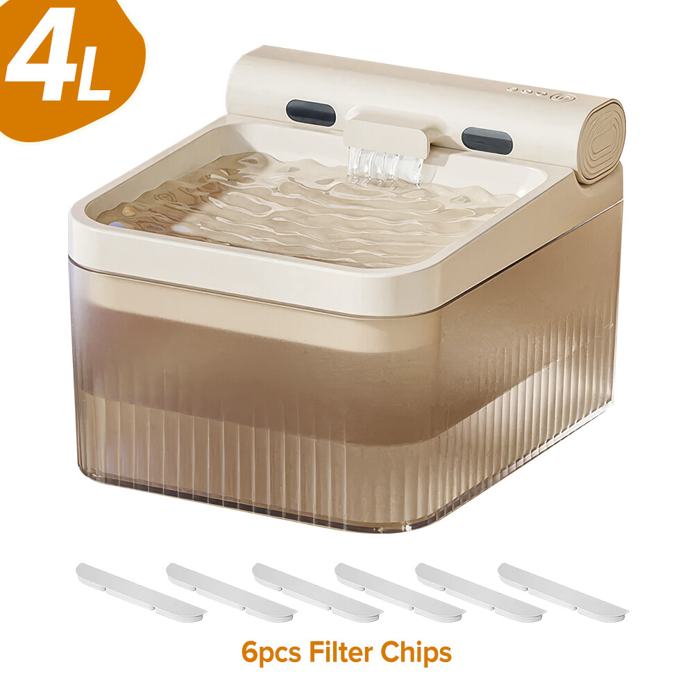 4L Automatic Pet Dog Cat Water Fountain Drinking Dispenser Wireless Pump