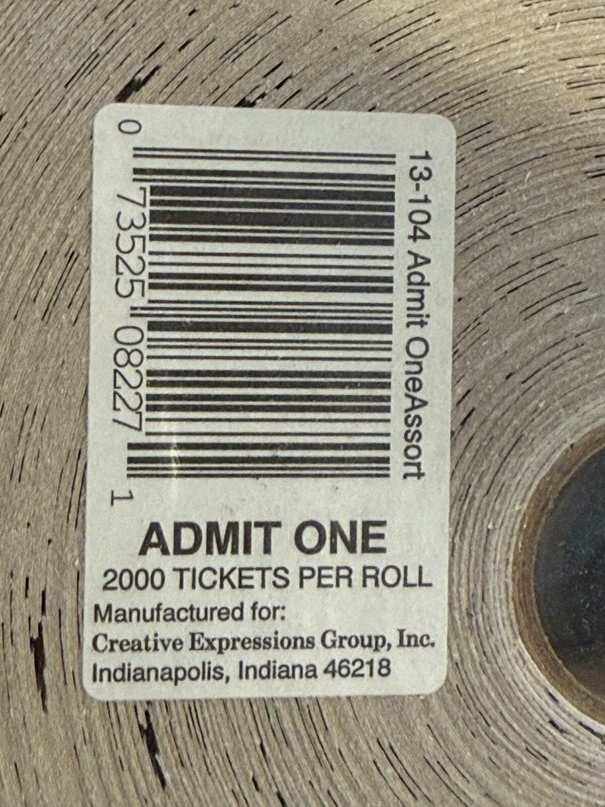 (5 Rolls of 2000 Each) Admit One Tickets ~ Carnival Fun Fair Festival Raffle