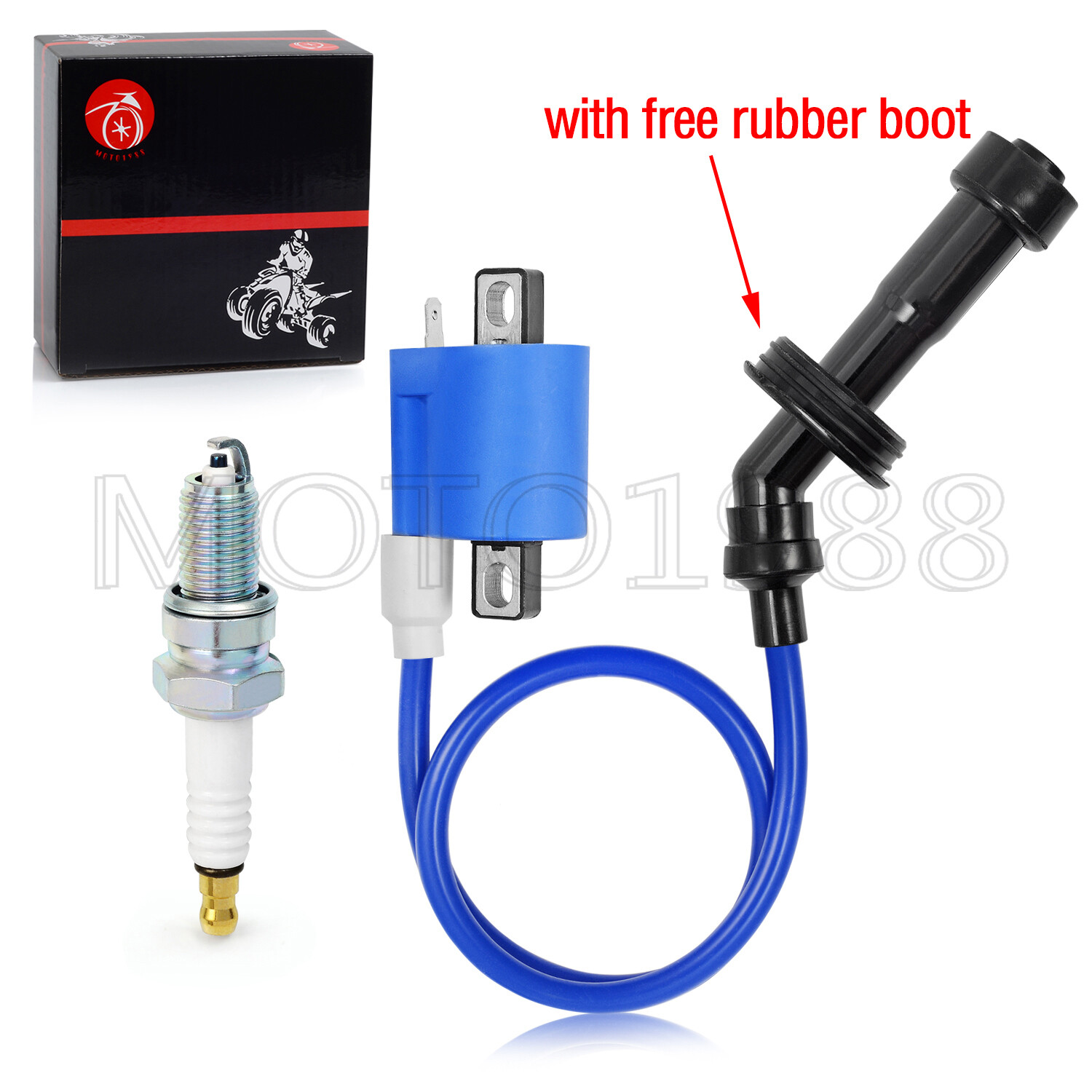 Ignition Coil Spark Plug Cap boot For YAMAHA Raptor 660R Grizzly Rhino 660 4x4