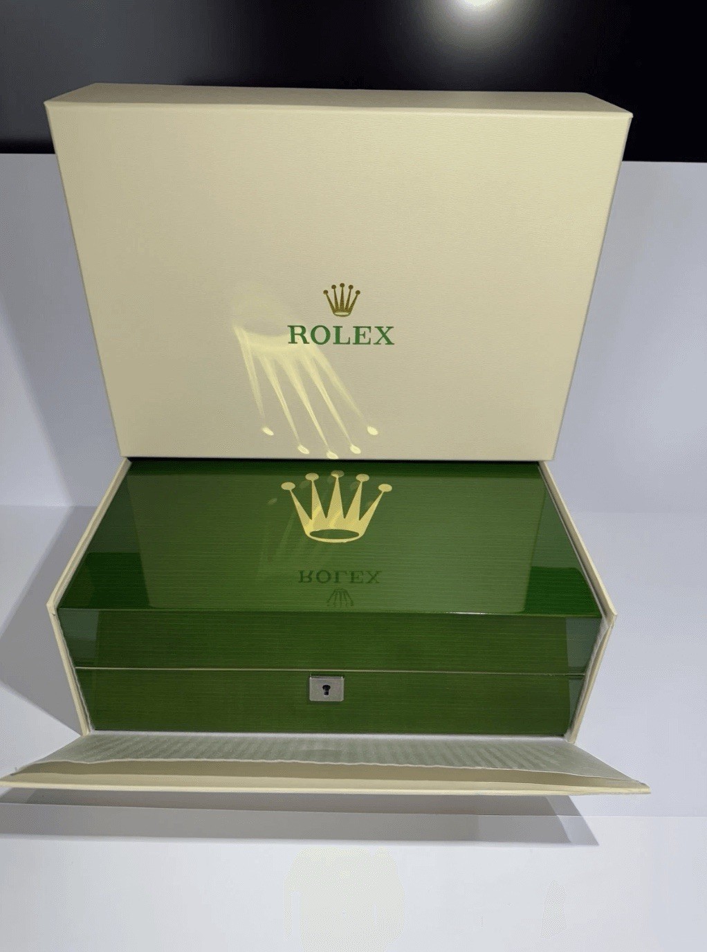 10 Slot Green Wooden Luxury Watch Storage Box