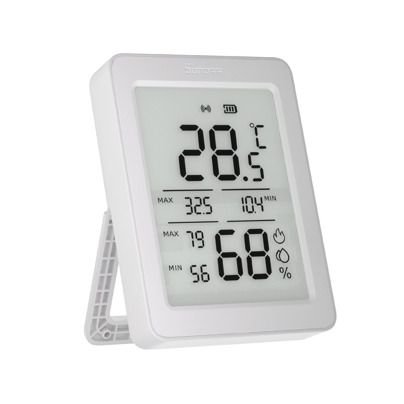 2 Pack SONOFF 3.6'' LCD Zigbee Temperature Humidity Sensor Smart Home SNZB-02DR2