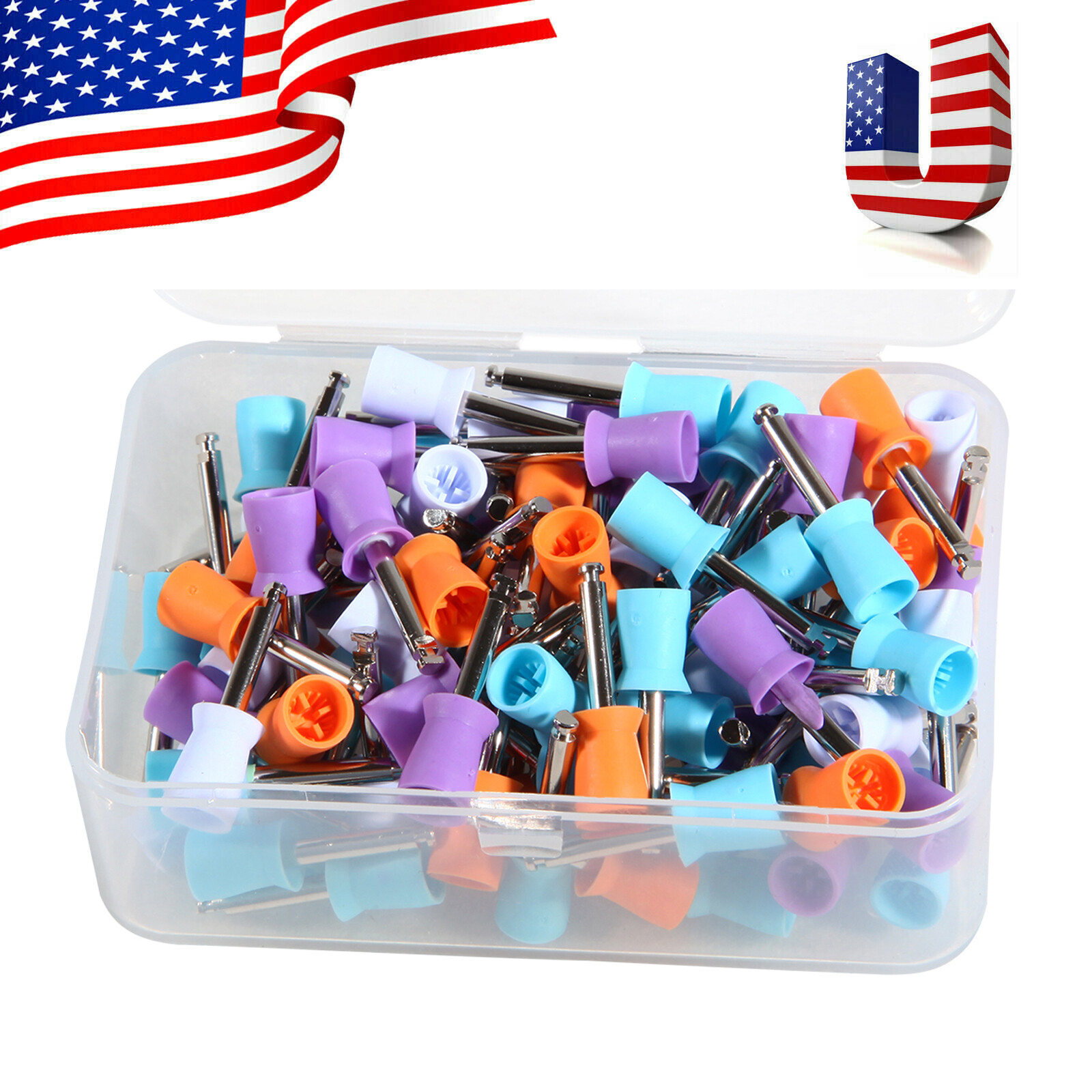 100-1000*Dental Rubber Prophy Tooth Teeth Polish Polishing Cups Latch Type Brush