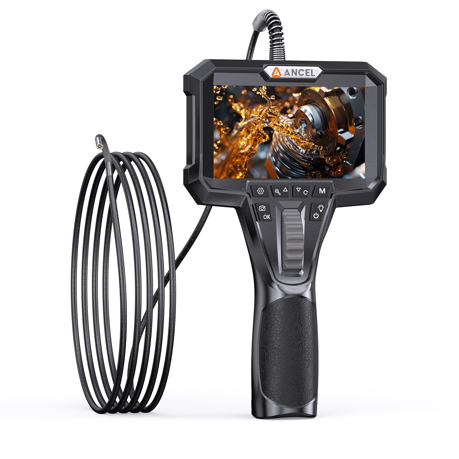 4.3" 3.9mm 3.7V/2600A Battery Articulating Borescope Inspection Camera Endoscope