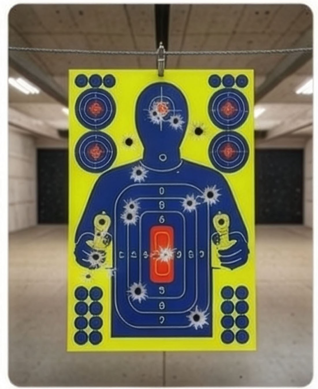 Reactive Splatter Shooting/Range Targets Burst - 12'' x 18'' - 6 Bullseye Areas
