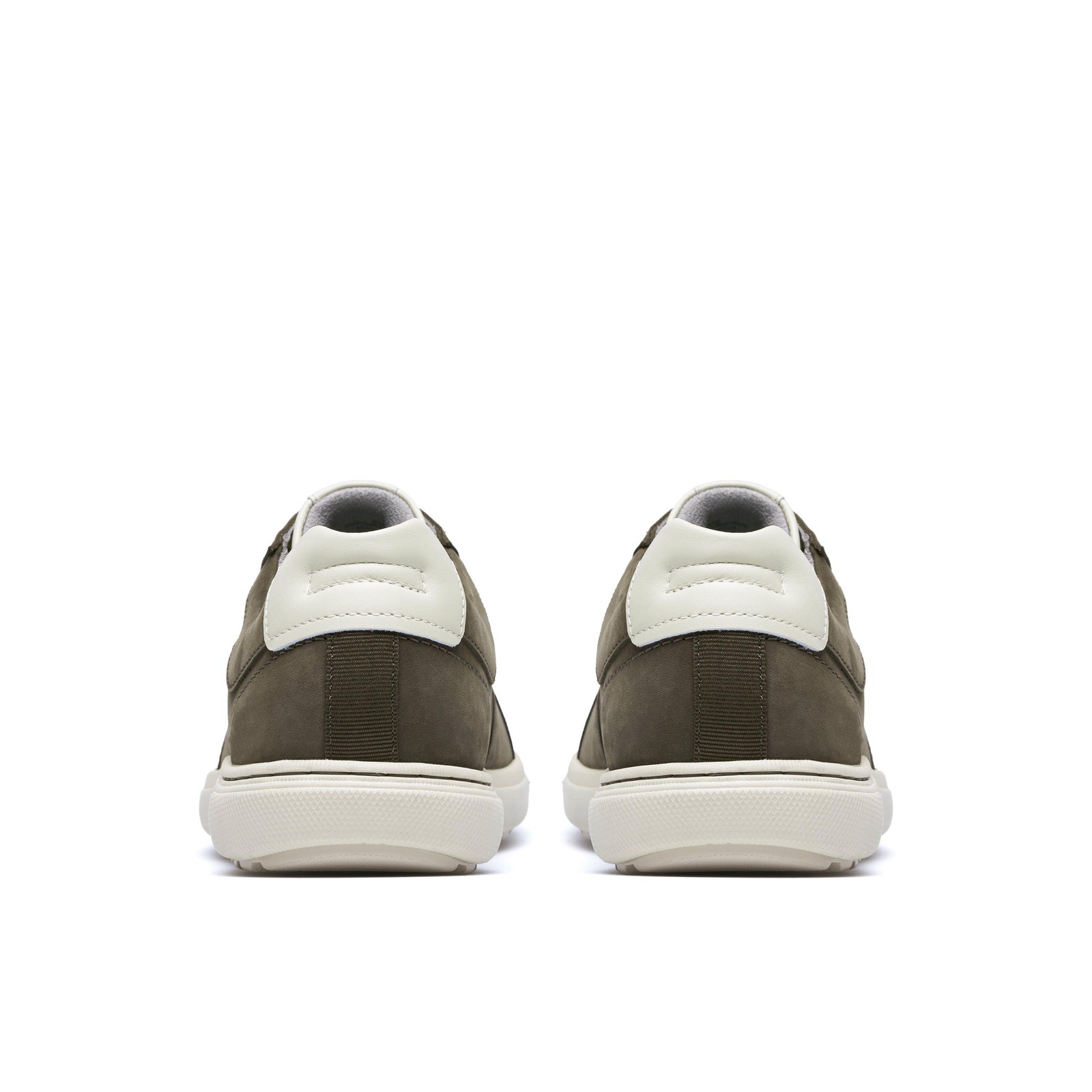 Clarks Mens Mapstone Tie Green Leather Casual Shoes