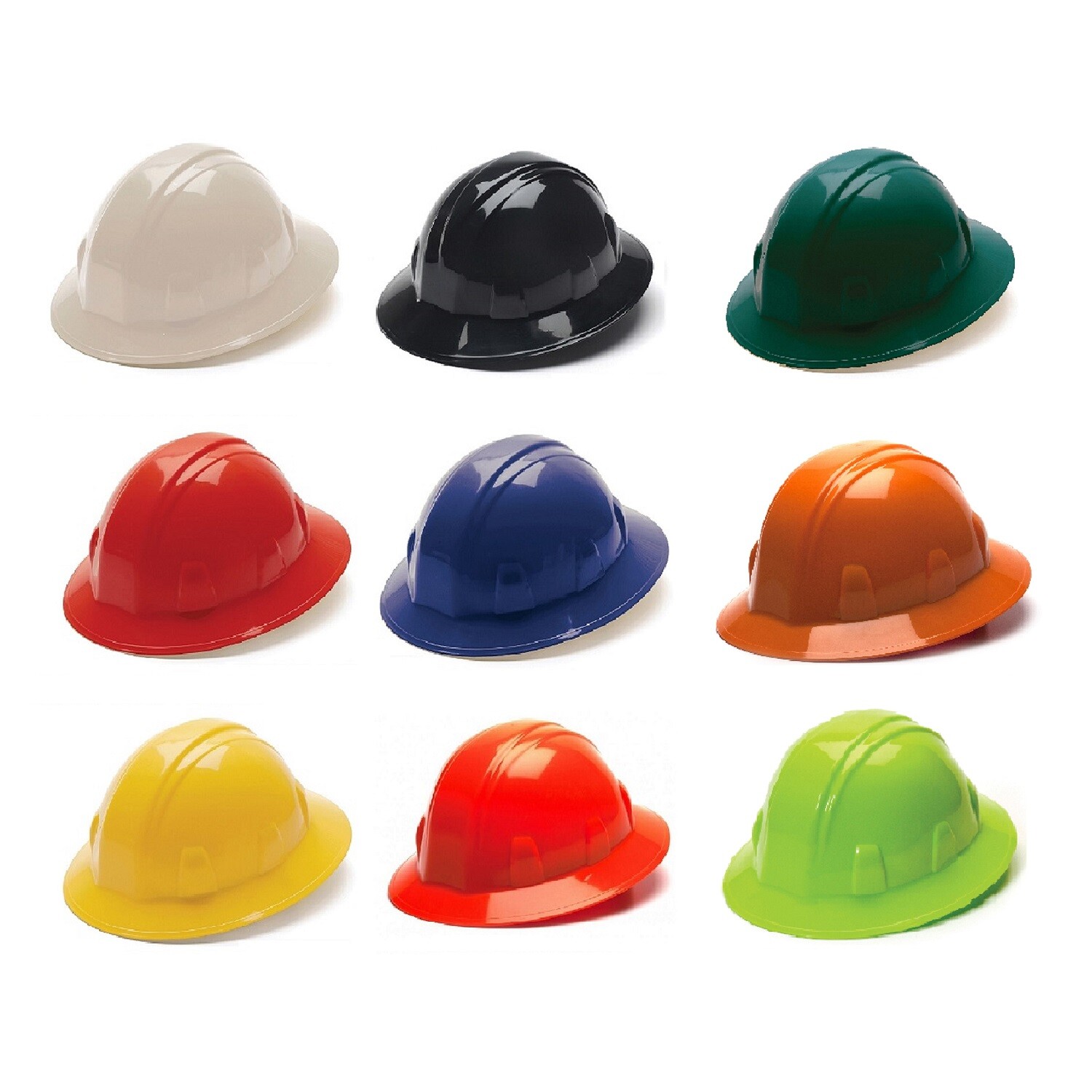 HARD HAT FULL BRIM PYRAMEX 4 POINT RATCHET SUSPENSION CONSTRUCTION SAFETY ANSI