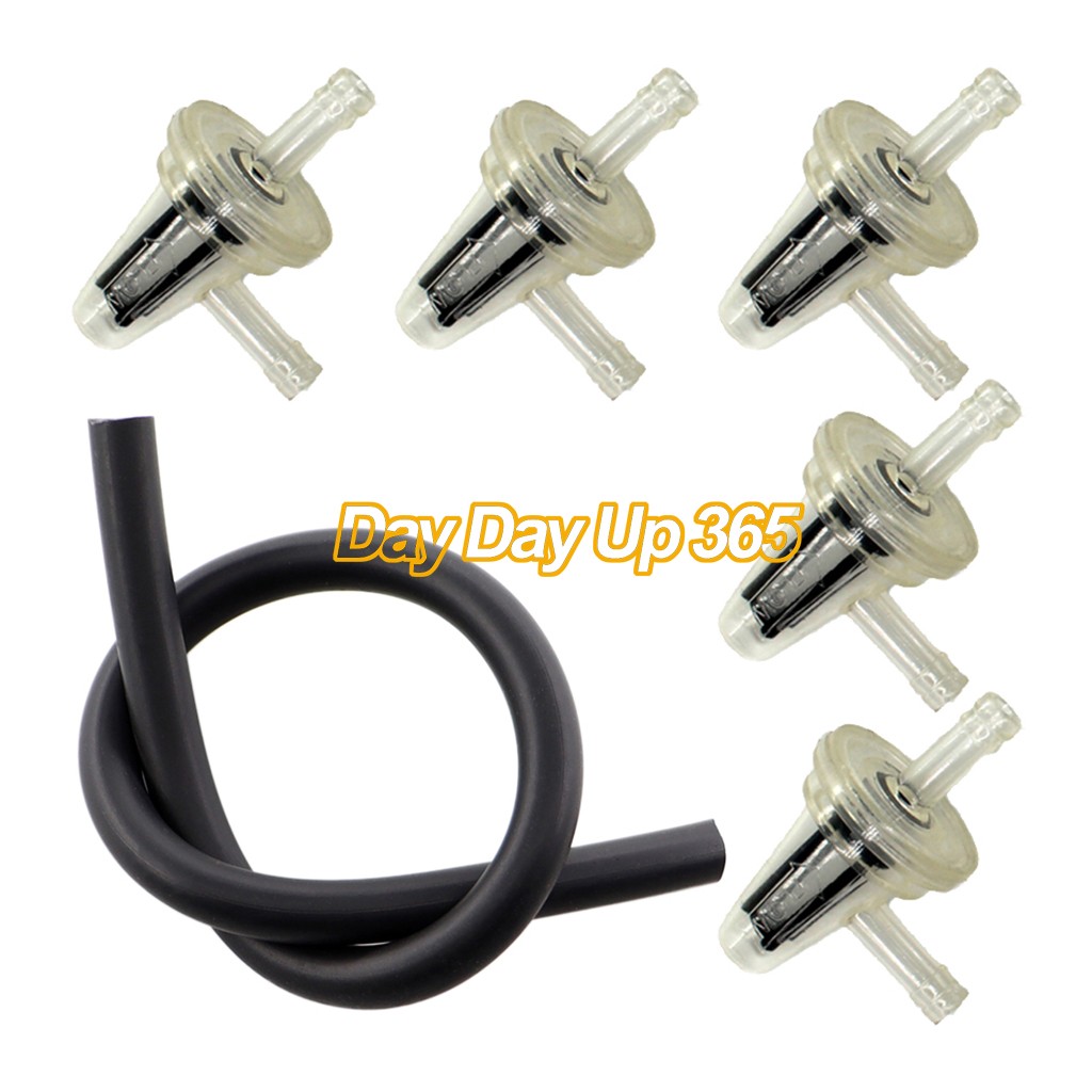 Inline Fuel Filter Right Angle for Atv Dirt Bike Motorcycle w/ 1ft 6*9 Fuel Line