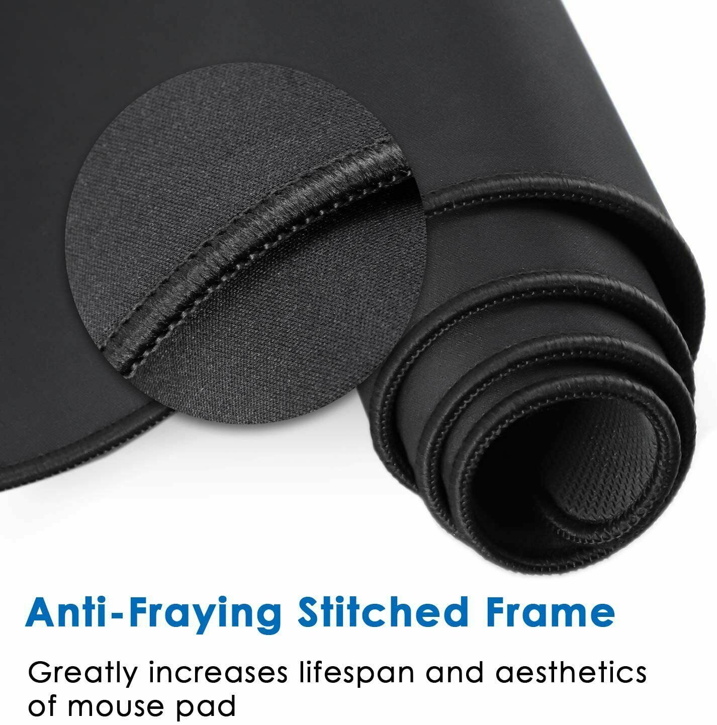 Large Extended Gaming Mouse Pad Mat Stitched Edges Non-Slip Waterproof Mousepad