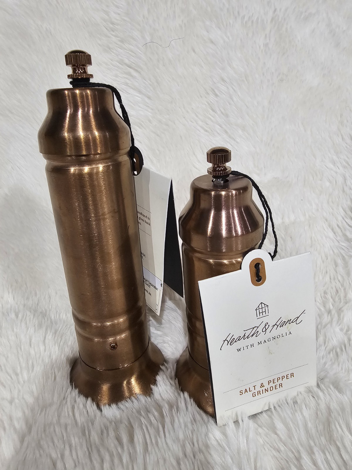 Salt & Pepper Crank Grinder Pair ▪ Copper Finish ▪︎ Hearth & Hand w/ Magnolia